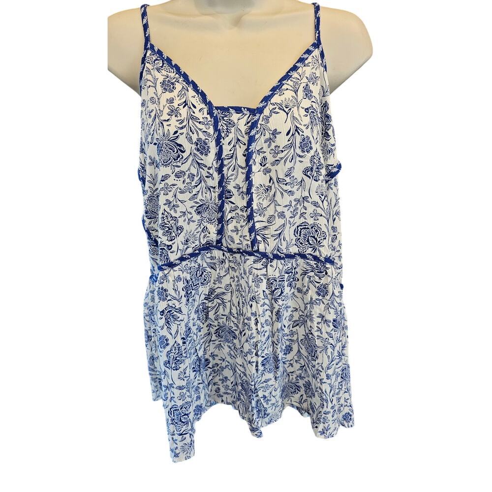 NWT knox rose peasant boho blue coquette cottagecore XXL tank top summer NEW